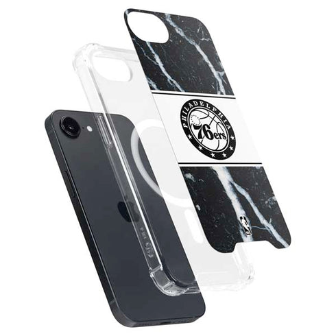 NBA Philadelphia 76ers Marble iPhone 16e MagSafe Case