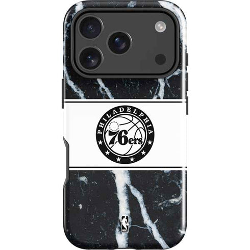 NBA Philadelphia 76ers Marble iPhone 18 Pro Impact Case