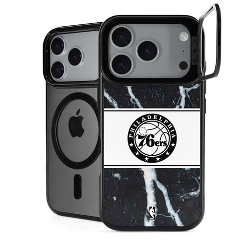 NBA Philadelphia 76ers Marble iPhone 18 Pro Max Kickstand Case