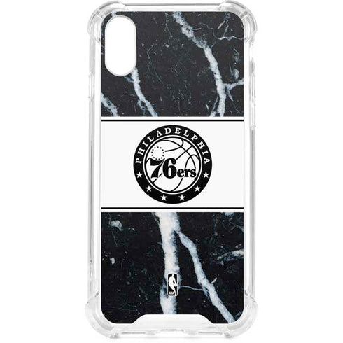 NBA Philadelphia 76ers Marble iPhone XS Clear Case