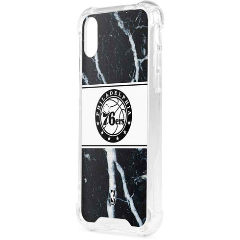 NBA Philadelphia 76ers Marble iPhone XS Clear Case