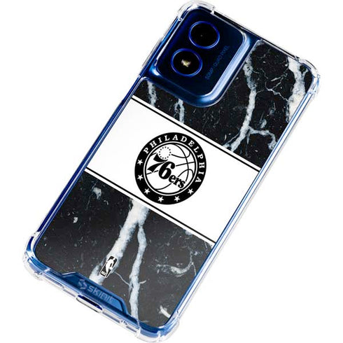 NBA Philadelphia 76ers Marble Moto G 5G (2024) Clear Case