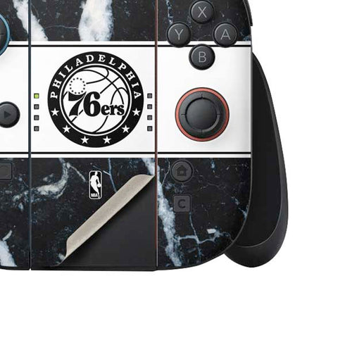 NBA Philadelphia 76ers Marble Nintendo Switch 2 (2025) Joy-Con Controller Skin