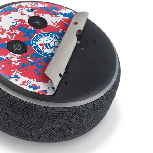 NBA Philadelphia 76ers Red Digi Camo Amazon Echo Dot Skin