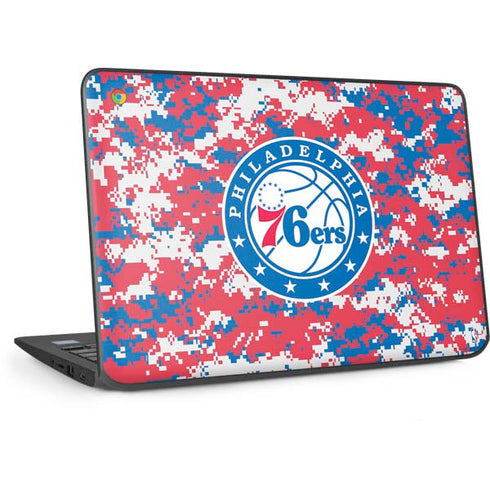 NBA Philadelphia 76ers Red Digi Camo HP Chromebook Skin