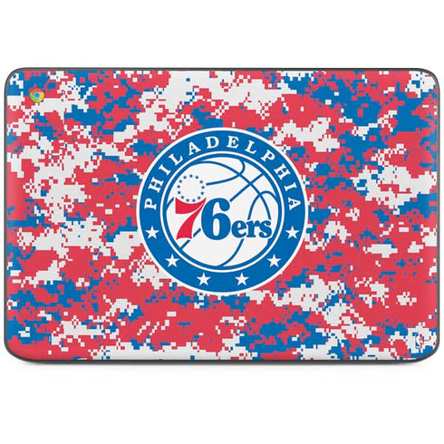 NBA Philadelphia 76ers Red Digi Camo HP Chromebook Skin