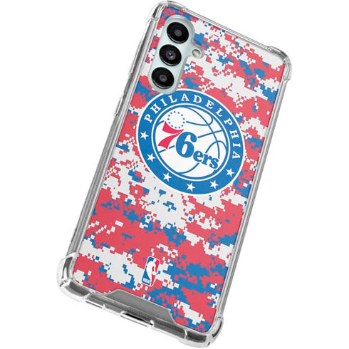 NBA Philadelphia 76ers Red Digi Camo Galaxy A16 5G Clear Case