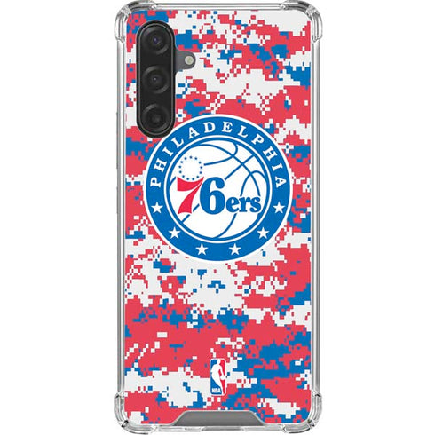 NBA Philadelphia 76ers Red Digi Camo Galaxy A17 Clear Case