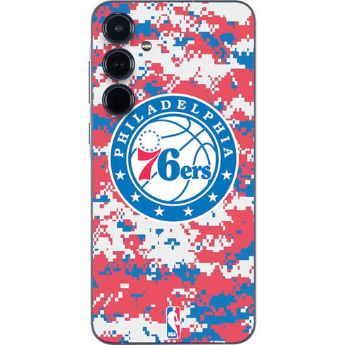 NBA Philadelphia 76ers Red Digi Camo Galaxy A55 5G Skin