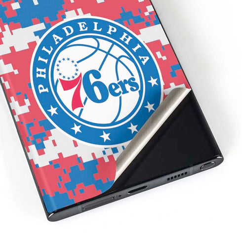NBA Philadelphia 76ers Red Digi Camo Galaxy Skins