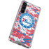 NBA Philadelphia 76ers Red Digi Camo Galaxy S24 FE Clear Case