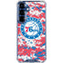 NBA Philadelphia 76ers Red Digi Camo Galaxy S25 Clear Case