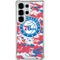 NBA Philadelphia 76ers Red Digi Camo Galaxy S25 Ultra Clear Case
