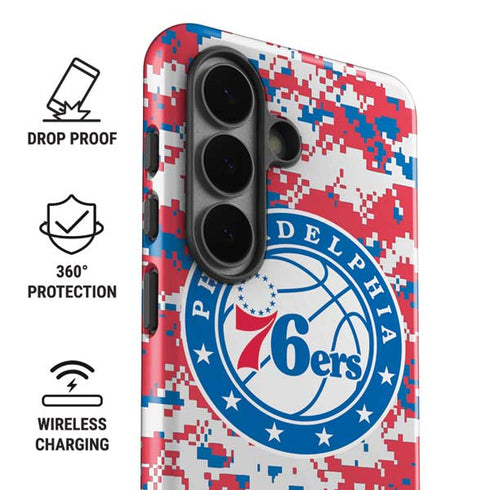 NBA Philadelphia 76ers Red Digi Camo Galaxy S26 Impact Case