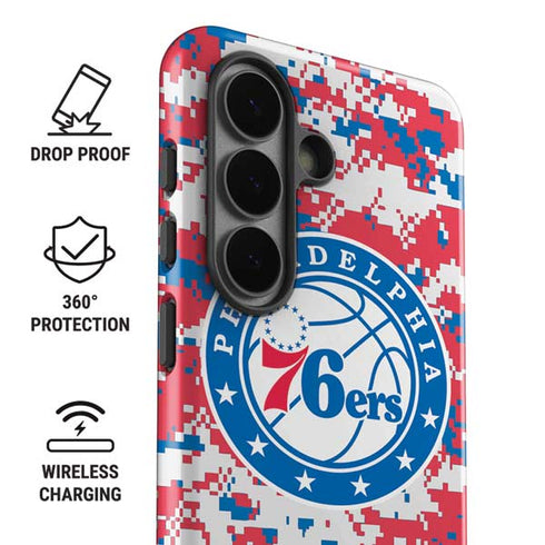 NBA Philadelphia 76ers Red Digi Camo Galaxy S26 Plus Impact Case
