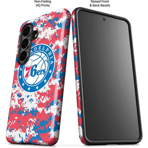 NBA Philadelphia 76ers Red Digi Camo Galaxy S26 Plus Impact Case