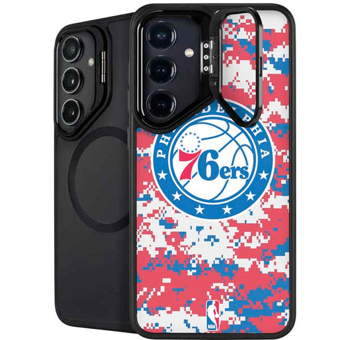 NBA Philadelphia 76ers Red Digi Camo Galaxy S26 Plus Kickstand Case