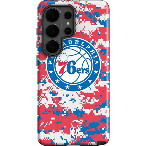 NBA Philadelphia 76ers Red Digi Camo Galaxy S26 Ultra Impact Case