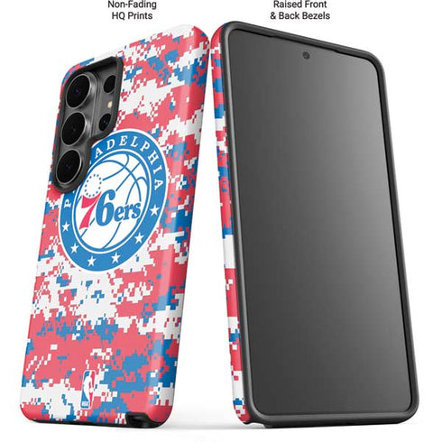NBA Philadelphia 76ers Red Digi Camo Galaxy S26 Ultra Impact Case