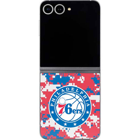 NBA Philadelphia 76ers Red Digi Camo Galaxy Z Flip6 Skin