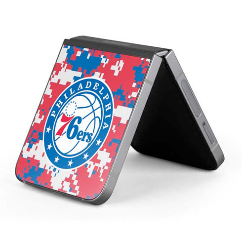 NBA Philadelphia 76ers Red Digi Camo Galaxy Z Flip6 Skin