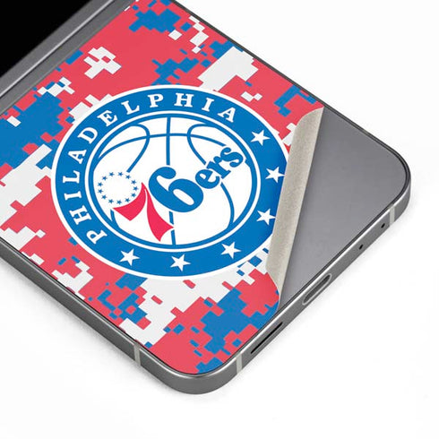 NBA Philadelphia 76ers Red Digi Camo Galaxy Z Flip6 Skin