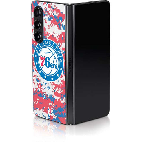 NBA Philadelphia 76ers Red Digi Camo Galaxy Z Fold5 5G Skin