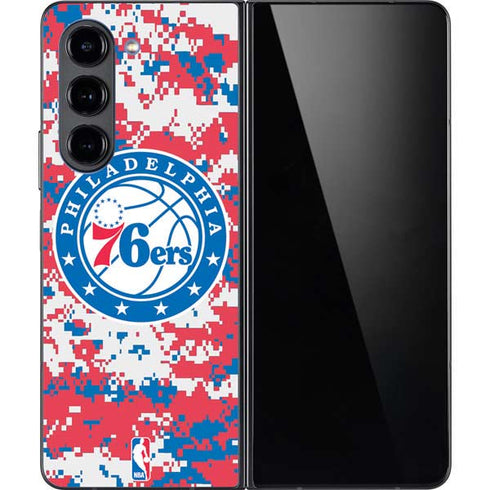 NBA Philadelphia 76ers Red Digi Camo Galaxy Z Fold5 5G Skin