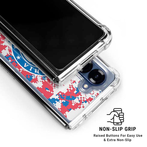 NBA Philadelphia 76ers Red Digi Camo Galaxy Z Fold6 Clear Case