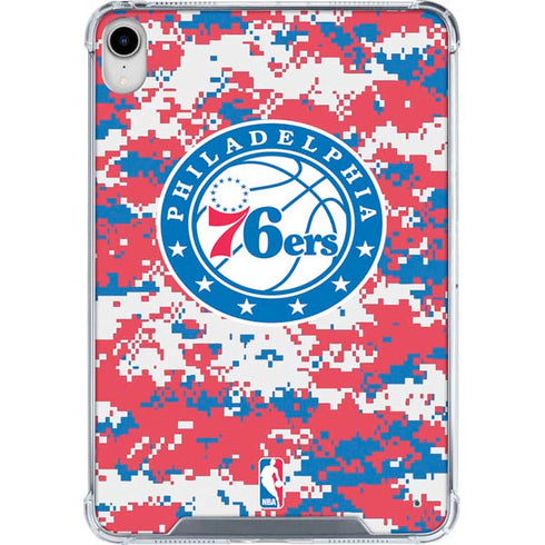NBA Philadelphia 76ers Red Digi Camo iPad 11th Gen (2025) Clear Case