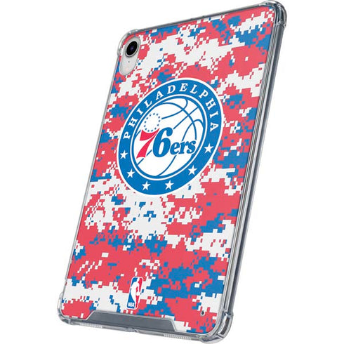 NBA Philadelphia 76ers Red Digi Camo iPad 11th Gen (2025) Clear Case