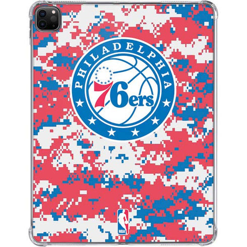 NBA Philadelphia 76ers Red Digi Camo iPad Pro 11in (2024) Clear Case