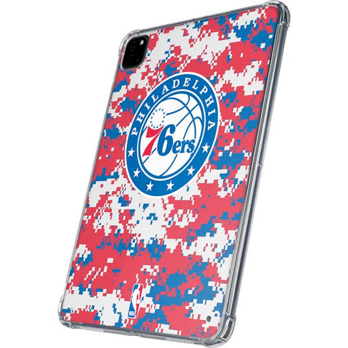 NBA Philadelphia 76ers Red Digi Camo iPad Pro 11in (2024) Clear Case