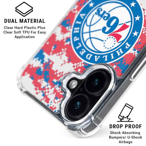 NBA Philadelphia 76ers Red Digi Camo iPhone 16 MagSafe Case