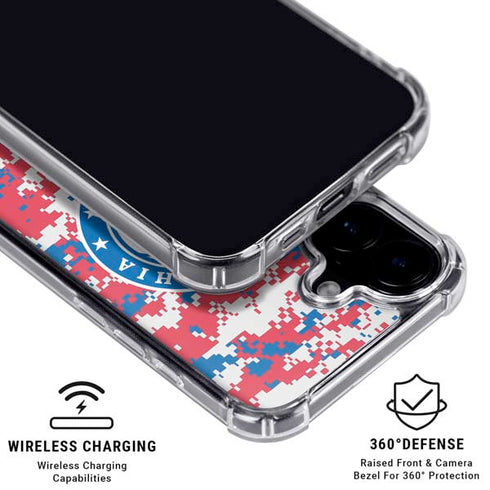 NBA Philadelphia 76ers Red Digi Camo iPhone 16 Plus MagSafe Case