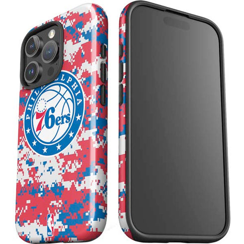 NBA Philadelphia 76ers Red Digi Camo iPhone 16 Pro Impact Case