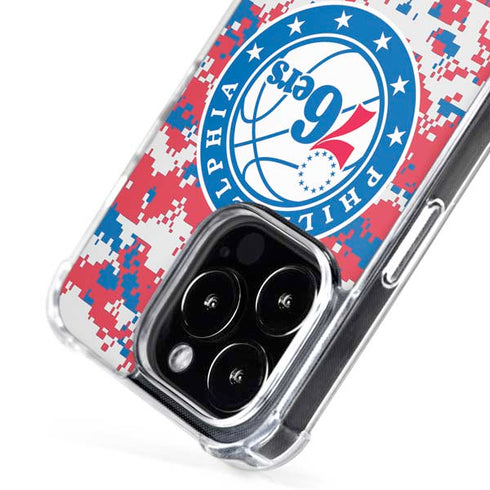 NBA Philadelphia 76ers Red Digi Camo iPhone 16 Pro MagSafe Case