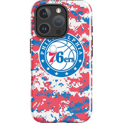 NBA Philadelphia 76ers Red Digi Camo iPhone 16 Pro Max Impact Case