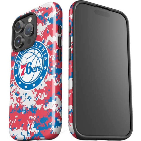 NBA Philadelphia 76ers Red Digi Camo iPhone 16 Pro Max Impact Case