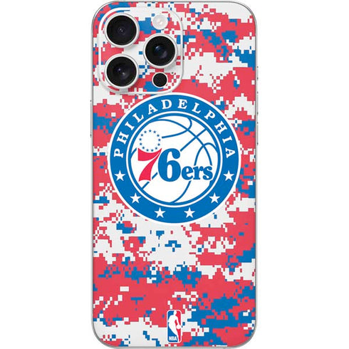 NBA Philadelphia 76ers Red Digi Camo iPhone 16 Pro Max Skin