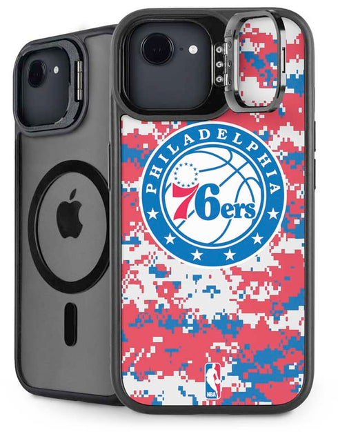 NBA Philadelphia 76ers Red Digi Camo iPhone 16e Kickstand Case