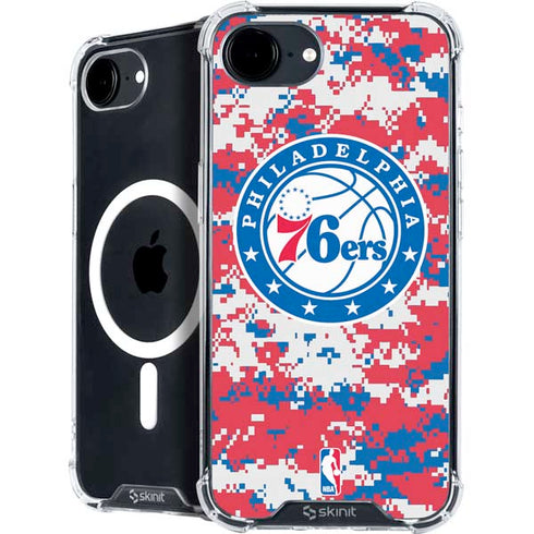 NBA Philadelphia 76ers Red Digi Camo iPhone 16e MagSafe Case