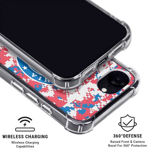 NBA Philadelphia 76ers Red Digi Camo iPhone 16e MagSafe Case