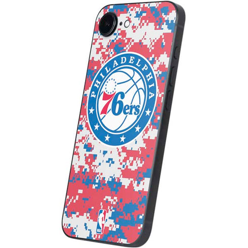 NBA Philadelphia 76ers Red Digi Camo iPhone 16e Skin