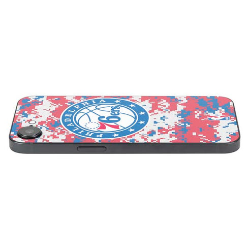 NBA Philadelphia 76ers Red Digi Camo iPhone 16e Skin
