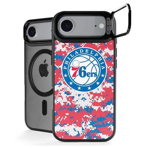 NBA Philadelphia 76ers Red Digi Camo iPhone 17 Air Kickstand Case