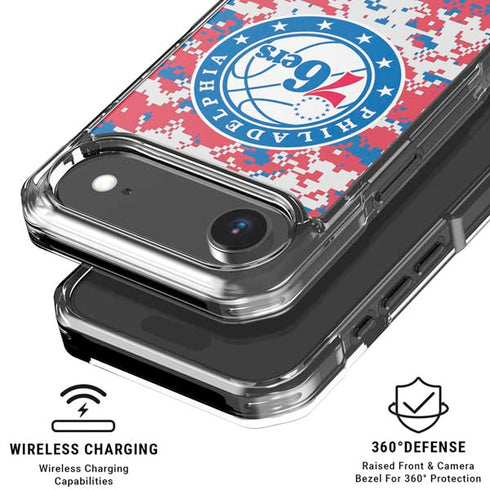 NBA Philadelphia 76ers Red Digi Camo iPhone 17 Air MagSafe Case