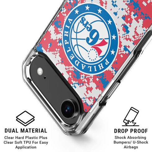 NBA Philadelphia 76ers Red Digi Camo iPhone 17 Air MagSafe Case