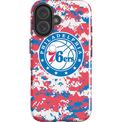 NBA Philadelphia 76ers Red Digi Camo iPhone 17 Impact Case