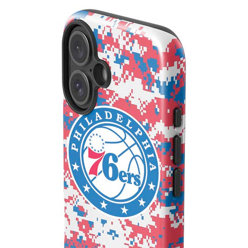 NBA Philadelphia 76ers Red Digi Camo iPhone 17 Impact Case